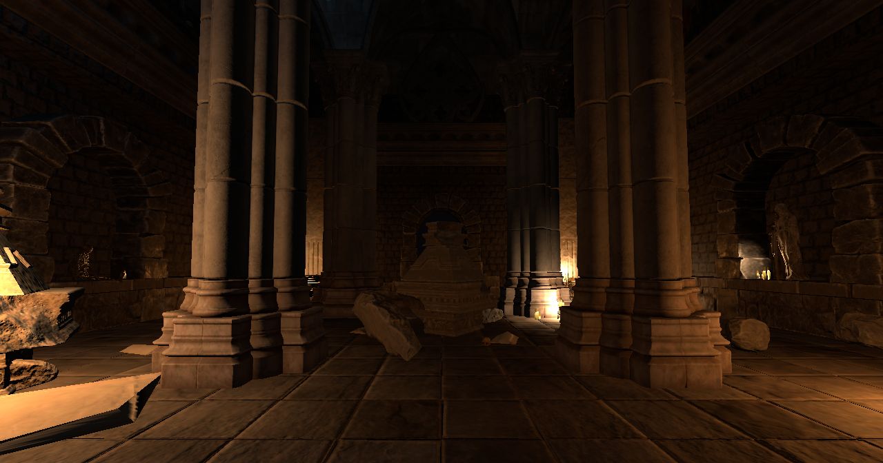 The crypt on the first try: a plain vaulted room