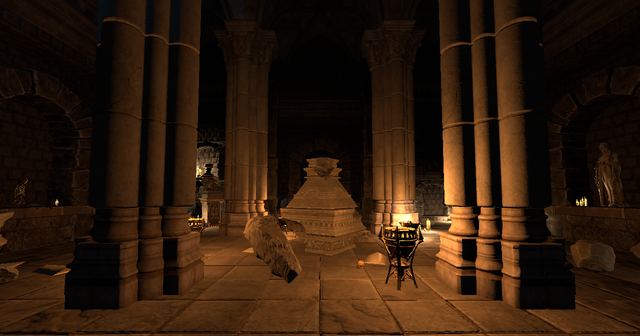 The crypt entrance, round 2: real alcoves