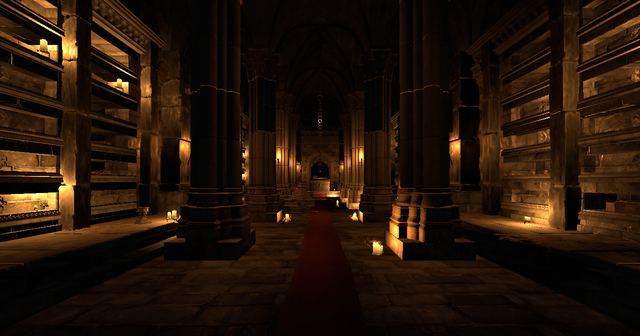 The crypt entrance, round 7: its own doors